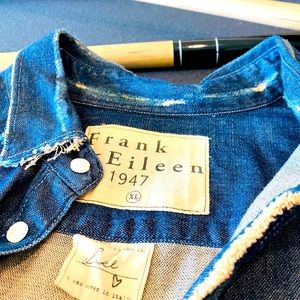 FRANK & EILEEN Distressed Denim Shirt